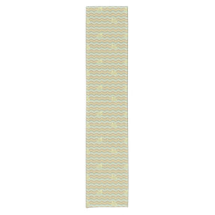 Chemin De Table Court motif abstrait coloré, vagues