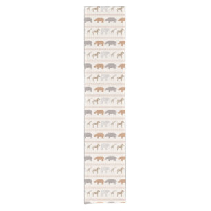 Chemin De Table Court Motif africain 1 d'animaux