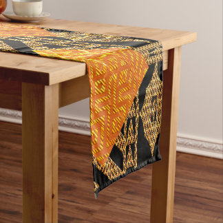 Chemin De Table Court Motif Afrocentré en tissu de boue
