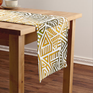 Chemin De Table Court Motif Afrocentrique