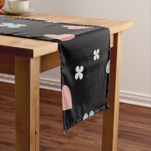 Chemin De Table Court Motif Amour Chanceux Cœurs Trèfle Mignon
