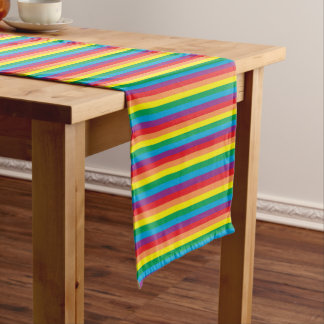 Chemin De Table Court Motif arc-en-ciel simple