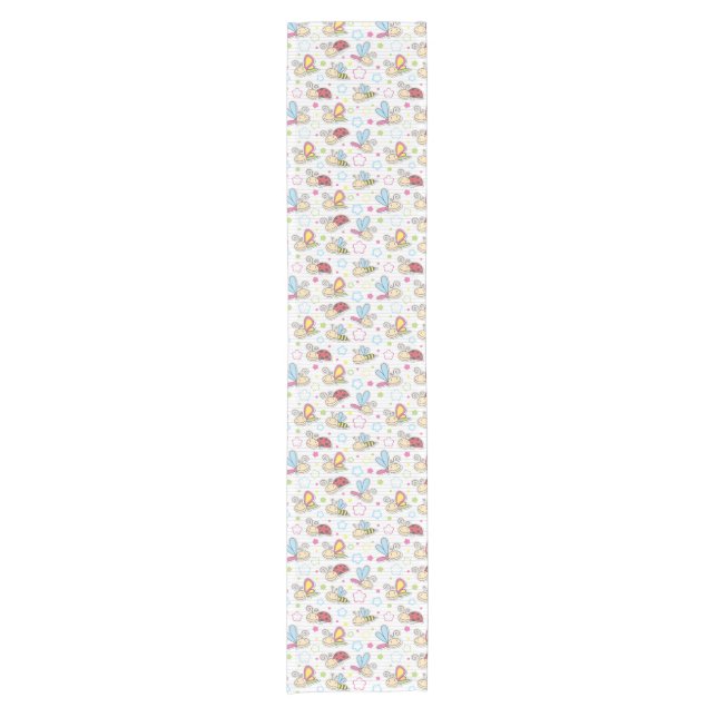 Chemin De Table Court motif avec des insectes (Devant)