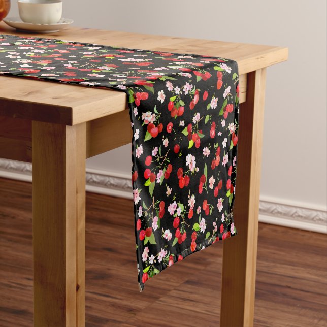 Chemin De Table Court Motif cerise 2 (In Situ)