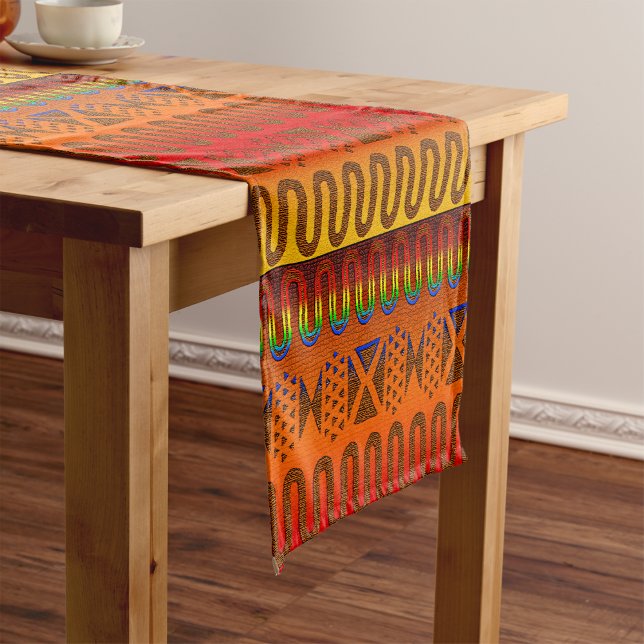 Chemin De Table Court Motif d'art géométrique – Moderne modèle mondial (Créateur téléchargé)