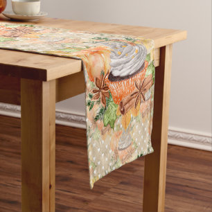 Chemin De Table Court Motif d'automne de Thanksgiving