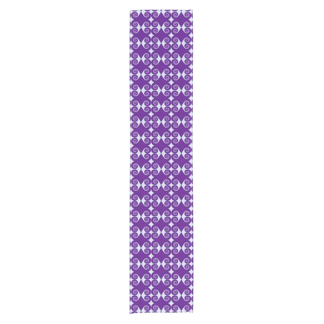 Chemin De Table Court Motif de courbe diamant (Devant)