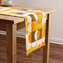 Motif de demi-cercles marron blanc orange jaune