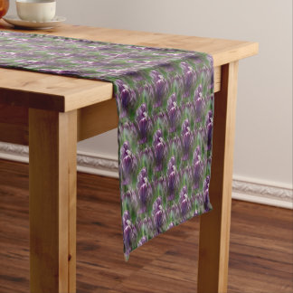 Chemin De Table Court Motif de la nature des fleurs de tulipe violet  