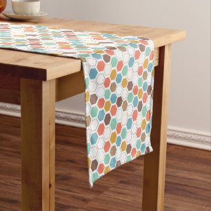 Chemin De Table Court Motif de module de ruche d'abeille