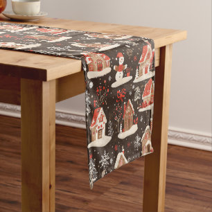 Chemin De Table Court Motif de Noël vintage Woodland (12)