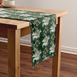 Chemin De Table Court Motif de papillons à fleurs Hibiscus