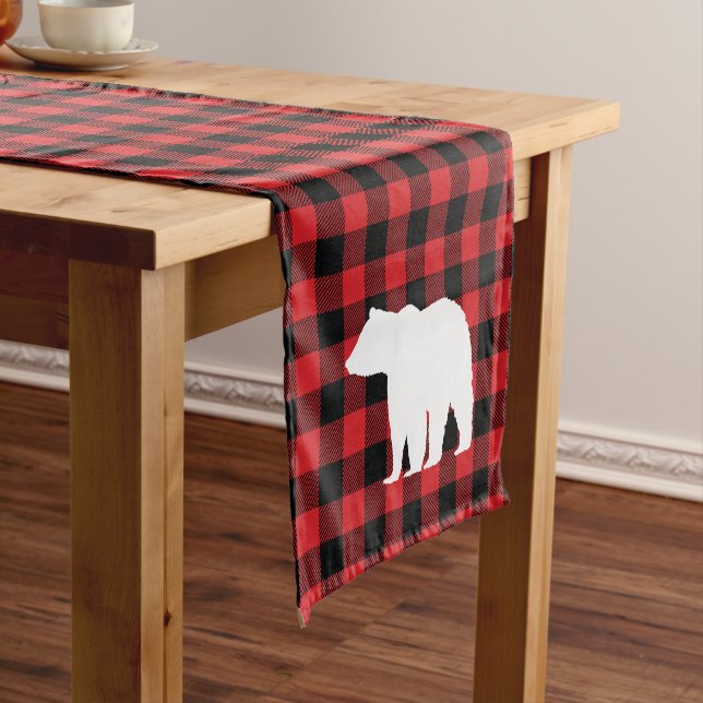 Chemin De Table Court Motif de table Bear Buffalo Check (In Situ)