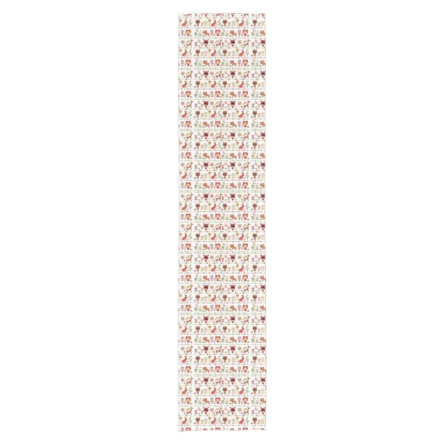 Chemin De Table Court Motif d'enfant et d'animaux (Devant)
