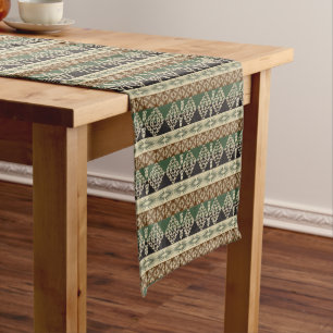 Chemin De Table Court motif d'ethnie africaine