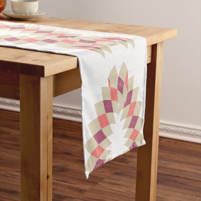 Chemin De Table Court Motif Diamond Swirl (In Situ)