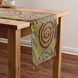 Chemin De Table Court Motif en tissu boueux
