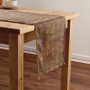 Chemin De Table Court Motif en tissu boueux