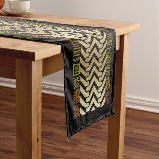 Chemin De Table Court Motif en tissu de boue africain