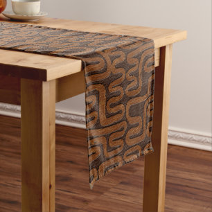 Chemin De Table Court Motif en tissu Kuba