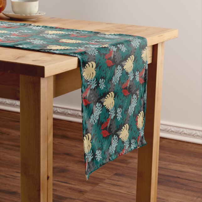 Chemin De Table Court Motif Feuille tropical (In Situ)