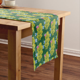 Chemin De Table Court Motif Feuille vert mignon