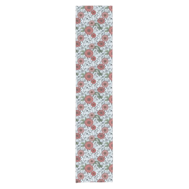 Chemin De Table Court Motif floral 3 (Devant)
