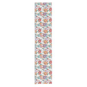 Chemin De Table Court Motif floral 5 d'élégance abstraite