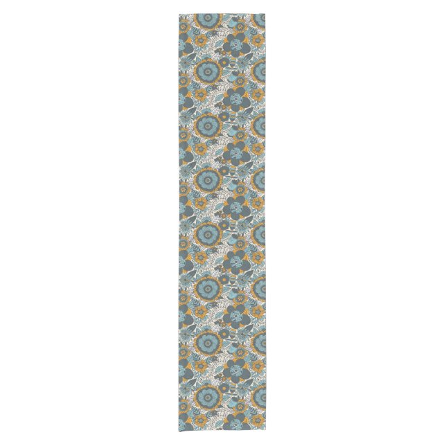Chemin De Table Court Motif floral vintage (Devant)