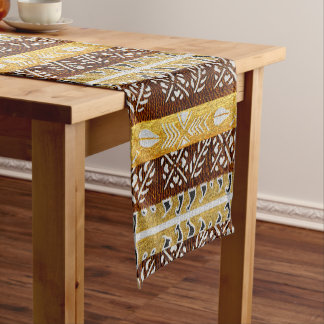 Chemin De Table Court Motif géométrique Afrocentré boue
