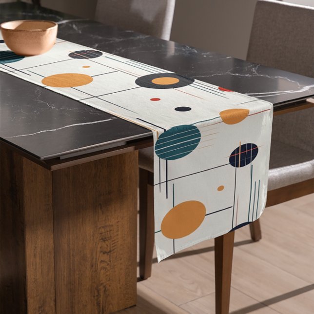 Chemin De Table Court Motif géométrique du milieu du siècle (Créateur téléchargé)