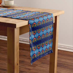 Chemin De Table Court Motif géométrique tribal africain ethnique