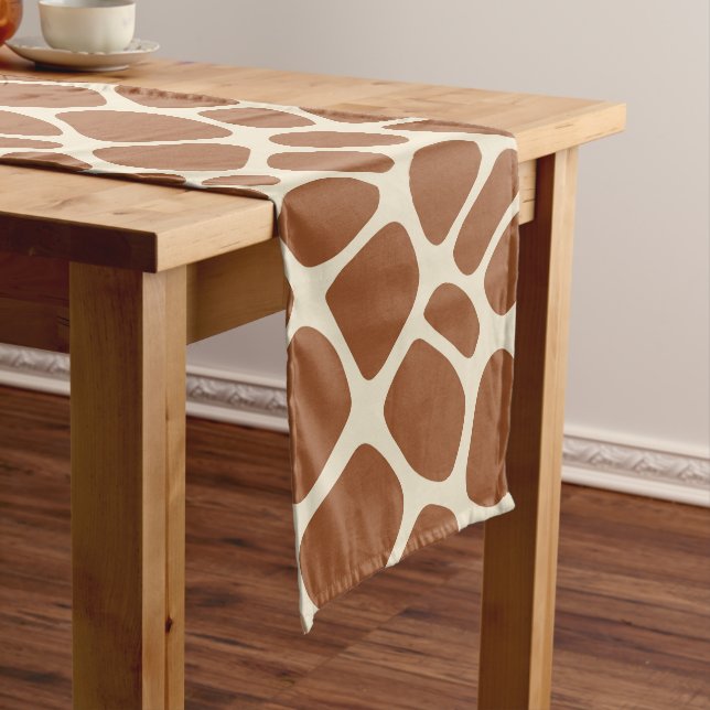 Chemin De Table Court Motif Giraffe (In Situ)