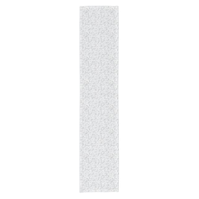 Chemin De Table Court Motif gris de tuiles (Devant)