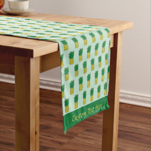 Chemin De Table Court Motif hawaïen tropical à l'ananas