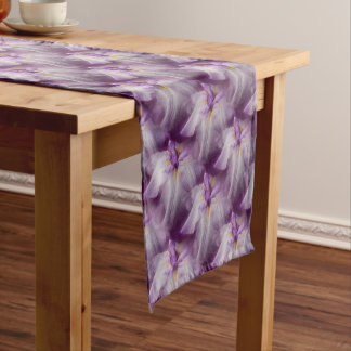 Chemin De Table Court Motif japonais Iris violet