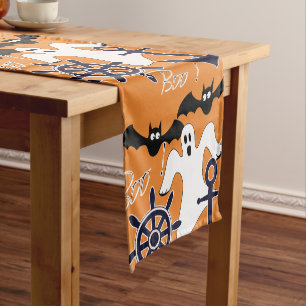Chemin De Table Court Motif nautique de Halloween