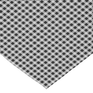 Chemin De Table Court Motif noir et blanc de plaid de contrôle de