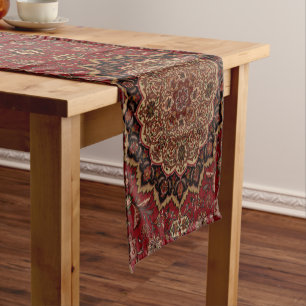 Chemin De Table Court Motif persan vintage d'accent oriental