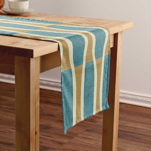 Chemin De Table Court Motif rétro Mid-Century Moderne (In Situ)