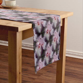 Chemin De Table Court Motif rose Iris