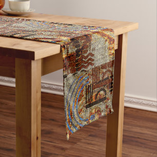 Chemin De Table Court Motif Tribal Africain