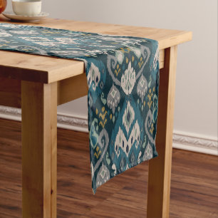 Chemin De Table Court Motifs africains boho paisley Floral motif Ikat