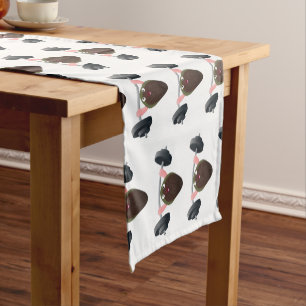 Chemin De Table Court Moule amusante travaillant sur l'illustration de d