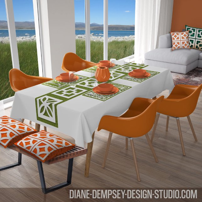 Chemin De Table Court Moyenne Siècle Moderne Breeze Block Runner Table (Créateur téléchargé)