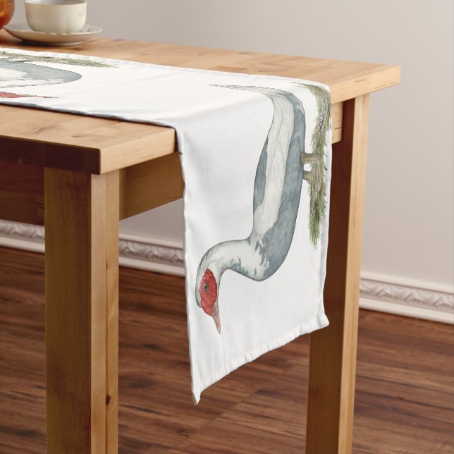Chemin De Table Court Muscovy Blue pied Duck (In Situ)