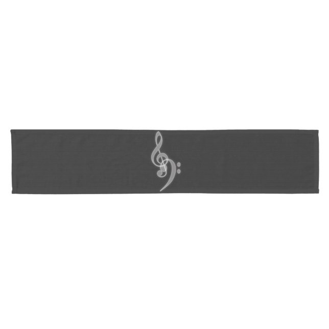 Chemin De Table Court Musique - Treble et Bass Clef (Horizontal)