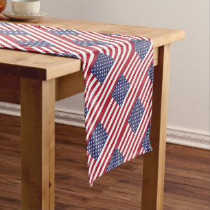 Chemin De Table Court Nappe à drapeau américain