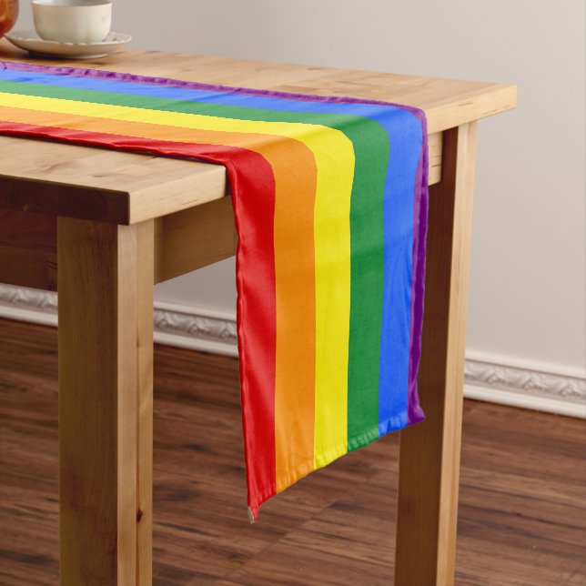 Chemin De Table Court nappe courte drapeau arc-en-ciel (In Situ)