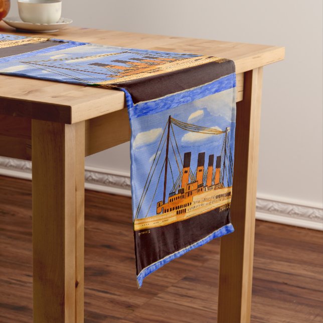 Chemin De Table Court nappe de table du navire Titanic  (In Situ)